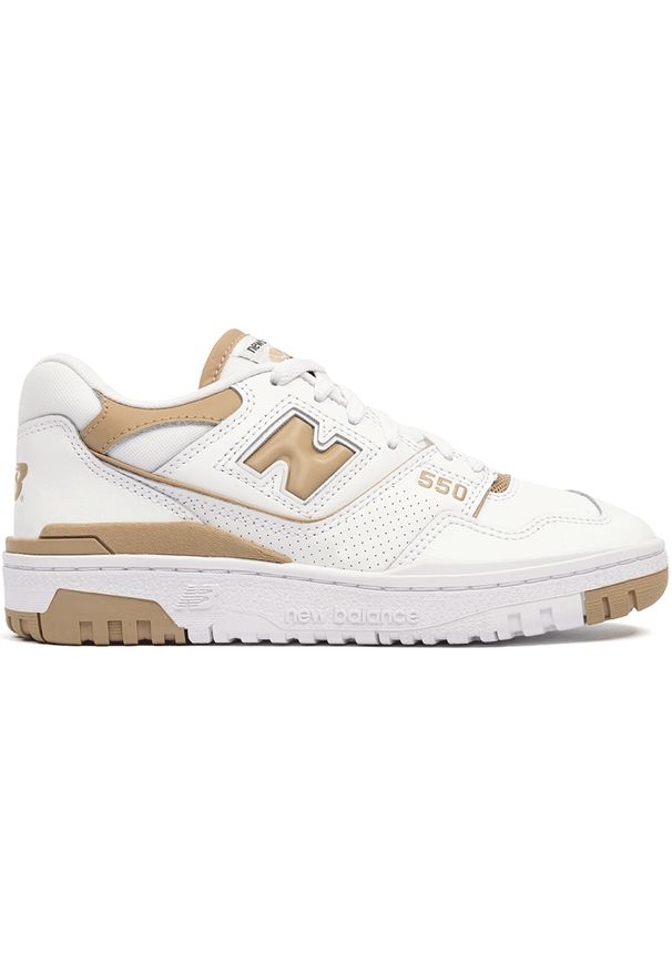 Buty damskie New Balance BBW550BT – białe. Okazja: na co dzień. Kolor: biały. Materiał: skóra, materiał, syntetyk. Szerokość cholewki: normalna