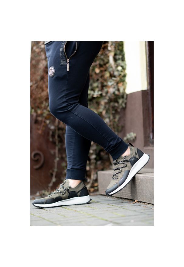 Big-Star - Zielone Sneakersy Big Star Wygodne Buty Męskie. Okazja: na co dzień. Kolor: zielony. Materiał: materiał. Szerokość cholewki: normalna. Sport: fitness