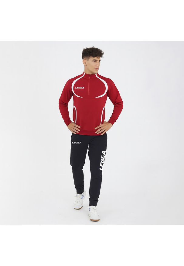 LEGEA - Kompletny dres ALGERIA BOGOTA rozmiar dziecięcy. Okazja: na uczelnię. Kolor: czerwony. Materiał: dresówka. Wzór: haft. Styl: sportowy