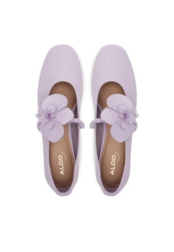 Aldo Baleriny Floralina 13966793 Fioletowy. Kolor: fioletowy. Materiał: skóra