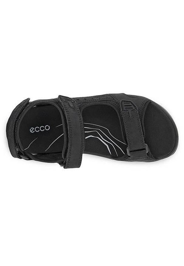 ecco - Buty do chodzenia męskie Ecco 82218402001. Zapięcie: rzepy. Kolor: czarny. Materiał: guma, skóra