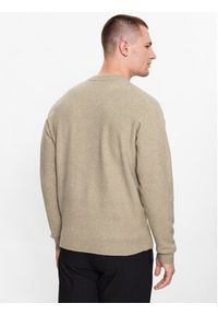 Calvin Klein Sweter K10K110401 Beżowy Regular Fit. Kolor: beżowy. Materiał: syntetyk #5