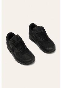 Nike - Buty Air Max 90. Nosek buta: okrągły. Zapięcie: sznurówki. Kolor: czarny. Materiał: syntetyk, materiał, skóra, guma. Szerokość cholewki: normalna. Obcas: na obcasie. Model: Nike Air Max 90, Nike Air Max. Wysokość obcasa: średni #4