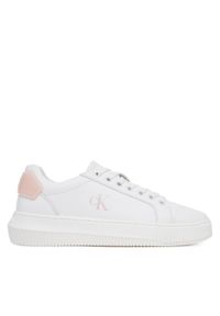 Calvin Klein Jeans Sneakersy Chunky Cupsole Ru Patch Lth Wn YW0YW01846 Biały. Kolor: biały. Materiał: skóra