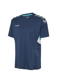 Hummel Tech Move Marine - Oddychająca Męska Koszulka. Kolor: niebieski. Sport: piłka nożna, fitness
