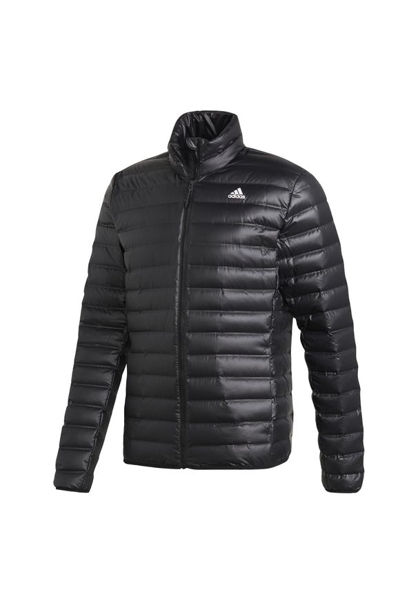 Adidas - Varilite Down Jacket. Kolor: czarny. Materiał: puch, poliester, materiał. Sport: turystyka piesza