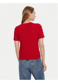 TOMMY HILFIGER - Tommy Hilfiger Sweter WW0WW45656 Czerwony Regular Fit. Kolor: czerwony. Materiał: bawełna #4