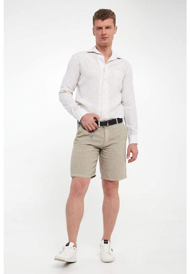 PAUL & SHARK - Koszula męska lniana PAUL&SHARK. Materiał: len