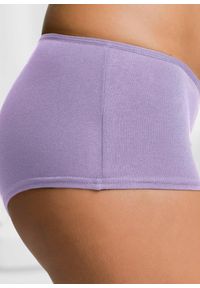 bonprix - Figi panty (5 par). Kolor: fioletowy. Materiał: materiał. Wzór: gładki, aplikacja, kwiaty #3