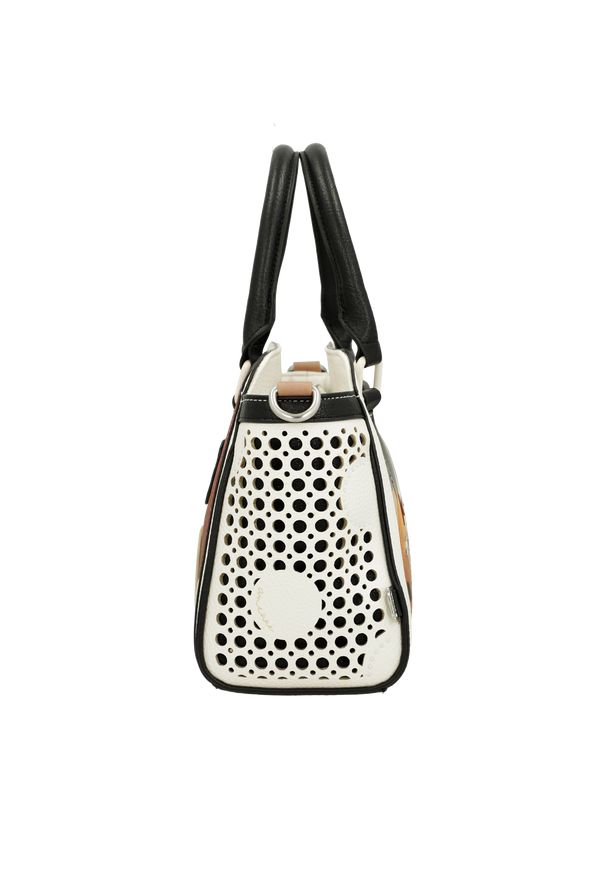 Pomarańczowa Modna Torebka Damska Anekke Premium. Kolor: pomarańczowy. Wzór: nadruk, napisy, kolorowy. Styl: casual, elegancki. Rodzaj torebki: na ramię