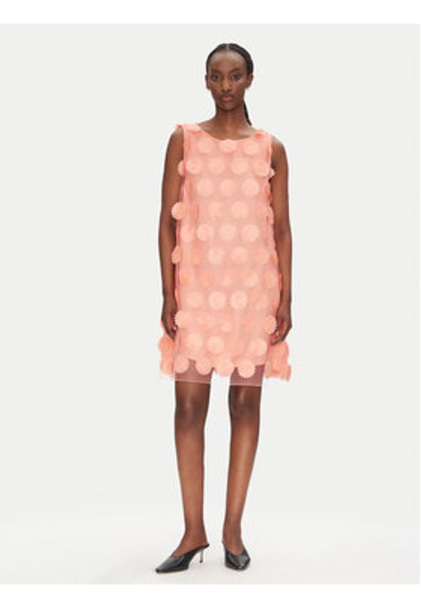 Bruuns Bazaar Sukienka koktajlowa Wega BBW4544 Koralowy Regular Fit. Kolor: pomarańczowy. Materiał: syntetyk. Styl: wizytowy