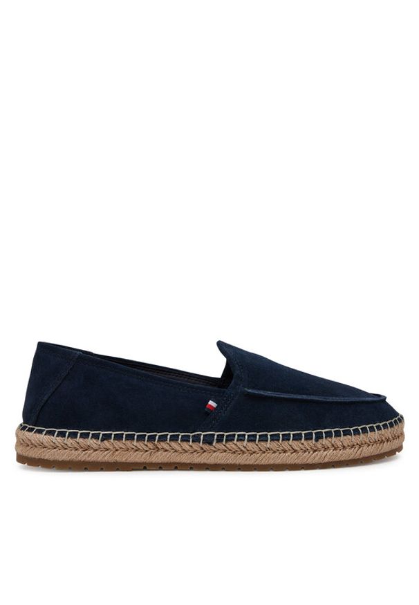 TOMMY HILFIGER - Tommy Hilfiger Espadryle Hilfiger Flex Espa Suede Loafer FM0FM05392 Granatowy. Kolor: niebieski. Materiał: zamsz, skóra