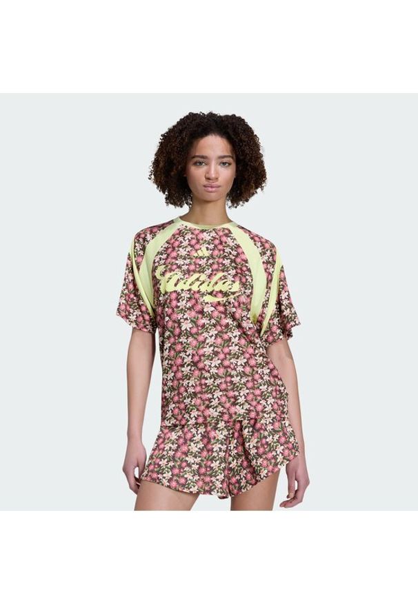 adidas T-Shirt Adidas X Farm Rio House Of Tiro KR0240 Różowy Regular Fit. Kolor: różowy. Materiał: bawełna