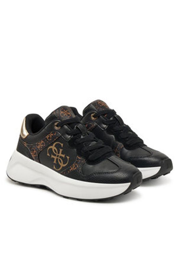 Guess Sneakersy FLPLUC FAL12 Czarny. Kolor: czarny. Materiał: skóra