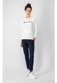 Champion - Bluza damska z kapturem CHAMPION HOODED SWEATSHIRT. Okazja: na co dzień, na spacer, do pracy. Typ kołnierza: kaptur. Kolor: biały. Styl: casual. Sport: turystyka piesza