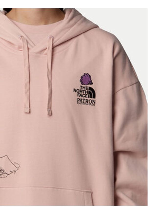 The North Face Bluza Unisex Mountain Cleanup NF0A8C2V Różowy Oversize. Kolor: różowy. Materiał: bawełna