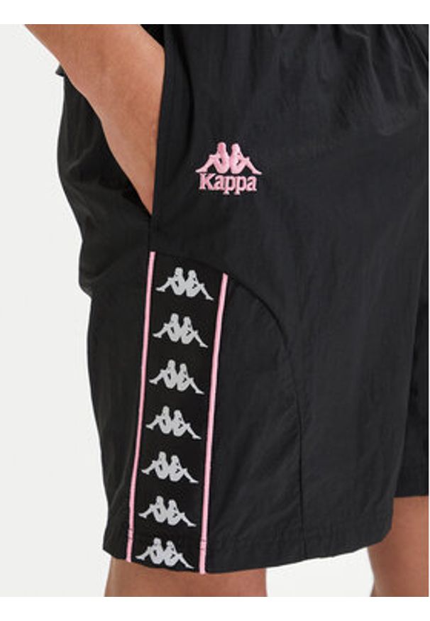 Kappa Szorty sportowe 322B8GW Czarny Comfort Fit. Kolor: czarny. Materiał: syntetyk. Styl: sportowy