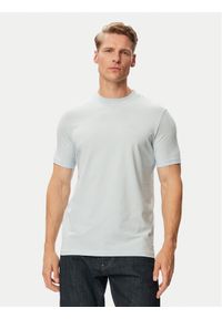 Karl Lagerfeld - KARL LAGERFELD T-Shirt 755750 563221 Niebieski jasny Regular Fit. Typ kołnierza: dekolt w karo. Kolor: niebieski. Materiał: bawełna #1
