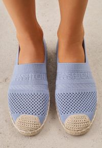 Born2be - Niebieskie Espadryle na Płaskiej Podeszwie z Plecionki Chorisa. Okazja: do pracy, na co dzień. Kolor: niebieski. Materiał: jeans, len. Obcas: na płaskiej podeszwie. Styl: casual #8