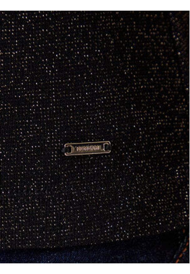 Morgan Top 251-DIDONI Czarny Slim Fit. Kolor: czarny. Materiał: wiskoza