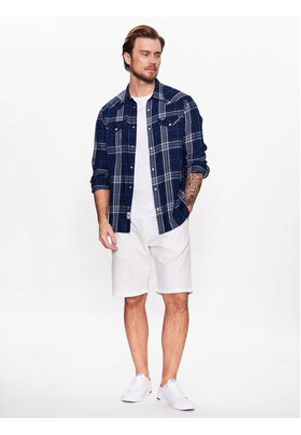 Pepe Jeans Szorty materiałowe Arkin Short Linen PM800913 Écru Relaxed Fit. Materiał: bawełna, materiał