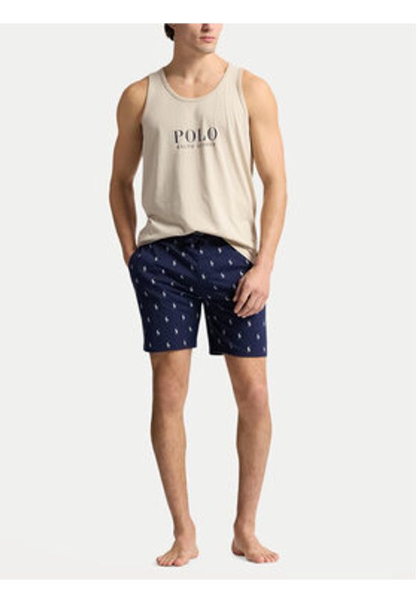 Polo Ralph Lauren Szorty piżamowe 714965505004 Granatowy Slim Fit. Kolor: niebieski. Materiał: bawełna