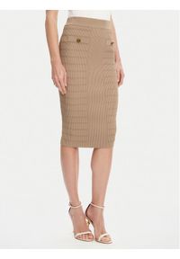 Guess Spódnica ołówkowa W5YD66 Z0130 Brązowy Slim Fit. Kolor: brązowy. Materiał: wiskoza