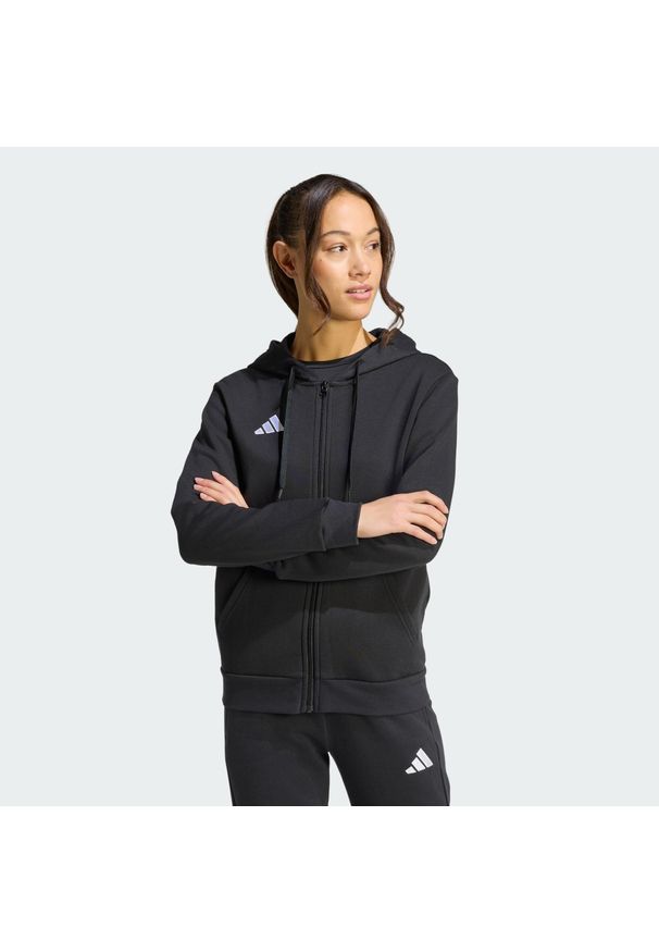 Adidas - Bluza z kapturem Entrada26 Full Zip Hoodie. Typ kołnierza: kaptur. Kolor: czarny, wielokolorowy, biały. Sport: piłka nożna