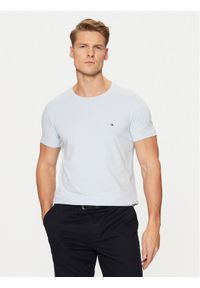 TOMMY HILFIGER - Tommy Hilfiger T-Shirt MW0MW10800 Błękitny Slim Fit. Kolor: niebieski. Materiał: bawełna