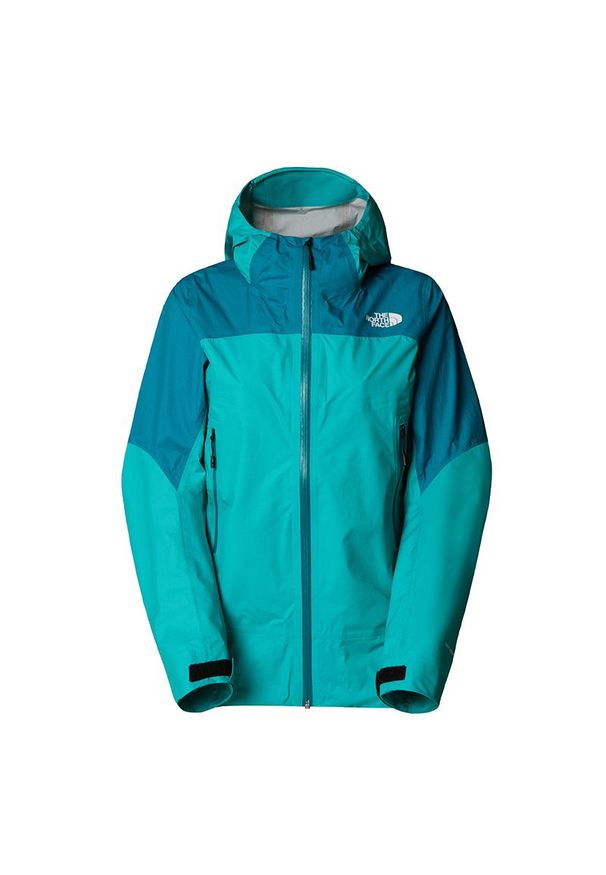 Kurtka damska The North Face Signal 2.5L DryVent 0A87HE5A21 - niebieska. Kolor: niebieski. Materiał: nylon, materiał, tkanina. Styl: klasyczny. Sport: fitness