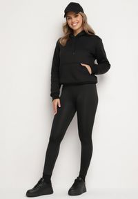 Born2be - Czarne Legginsy Sportowe z Wysokim Stanem Pierra. Okazja: do pracy. Stan: podwyższony. Kolor: czarny. Długość: długie. Styl: sportowy #7