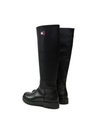 Tommy Jeans Kozaki Tjw Long Shaft Boot EN0EN02627 Czarny. Kolor: czarny. Materiał: skóra