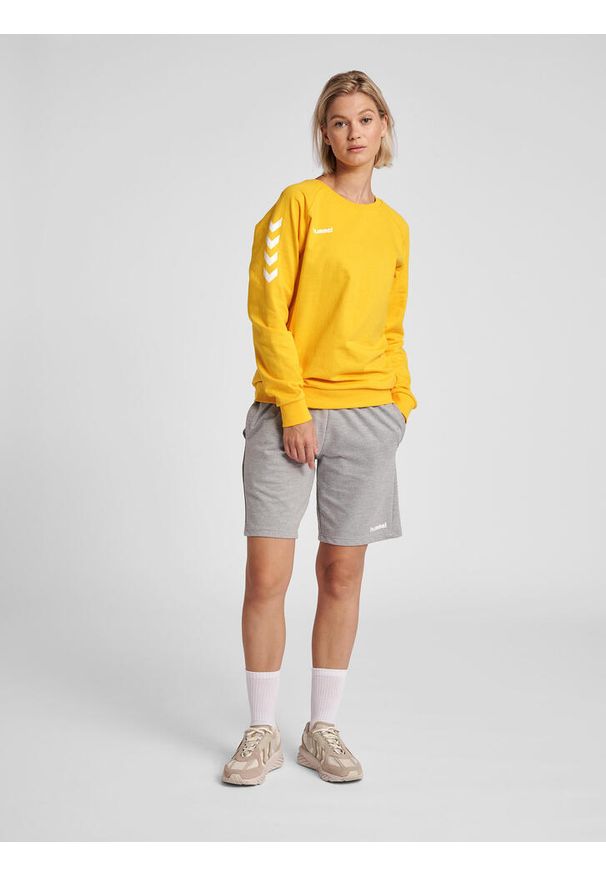 Bluza do piłki ręcznej damska Hummel Go Cotton Sweatshirt Woman. Kolor: pomarańczowy, żółty, wielokolorowy