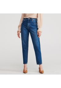 Reserved - Jeansy mom - Granatowy. Kolor: niebieski. Materiał: jeans #1