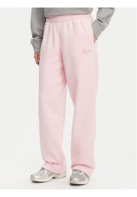 Karl Kani Spodnie dresowe Signature Os 61030060 Różowy Relaxed Fit. Kolor: różowy. Materiał: syntetyk, bawełna
