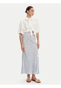 Pieces Spódnica midi Nya 17147811 Błękitny Regular Fit. Kolor: niebieski. Materiał: wiskoza #6