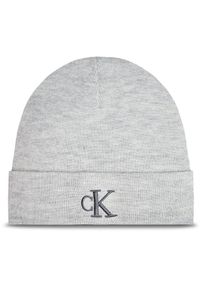 Calvin Klein Czapka Monogram Embro K60K612319 Szary. Kolor: szary. Materiał: poliester, materiał