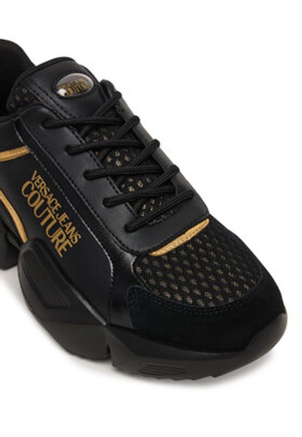 Versace Jeans Couture Sneakersy 80VA3SU3 ZPB78 G89 Czarny. Kolor: czarny. Materiał: skóra