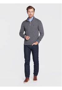 North Sails Sweter Half Button 699515 Szary Regular Fit. Kolor: szary. Materiał: syntetyk