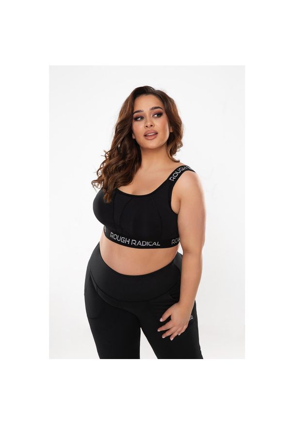 ROUGH RADICAL - Stanik fitness cardio Rough Radical Sports Bra Sporting plus size. Kolekcja: plus size. Kolor: czarny. Sport: fitness