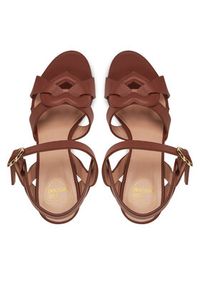 Love Moschino - LOVE MOSCHINO Sandały JA16069G1MIA0201 Brązowy. Kolor: brązowy. Materiał: skóra