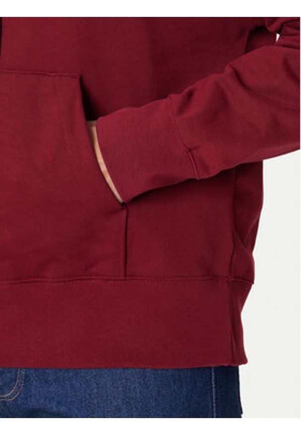 Calvin Klein Bluza LV14LD225G Bordowy Regular Fit. Kolor: czerwony. Materiał: bawełna