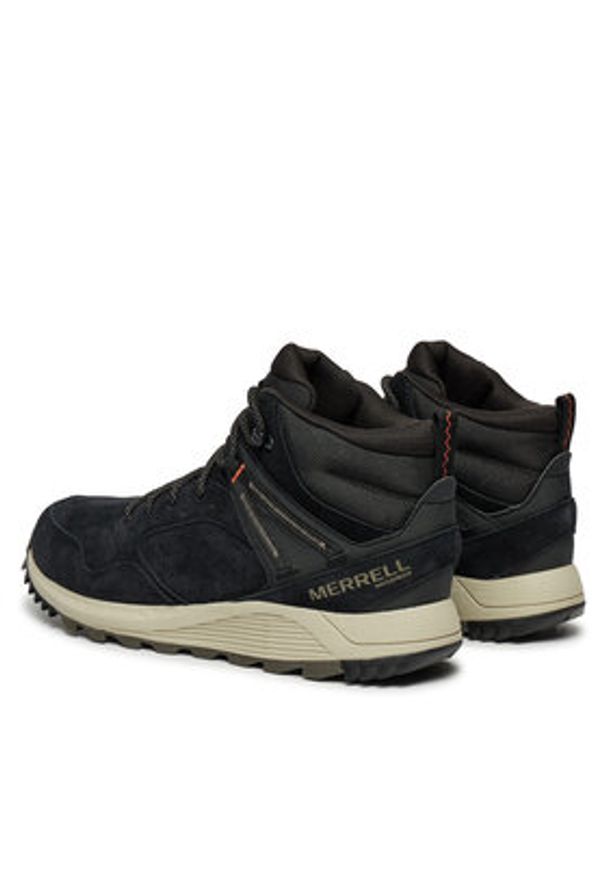 Merrell Trapery Wildwood Mid Ltr Wp J068027 Czarny. Kolor: czarny. Materiał: skóra, zamsz