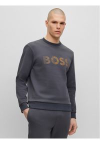 BOSS - Boss Bluza Salbo 1 50493511 Szary Regular Fit. Kolor: szary. Materiał: bawełna #1