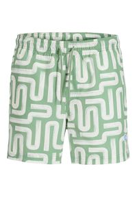 Jack & Jones Szorty kąpielowe Maui Sand 12291428 Zielony Regular Fit. Kolor: zielony. Materiał: syntetyk #1