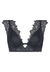 Hunkemöller Biustonosz z fiszbiną Zoe Up LL Czarny. Kolor: czarny. Materiał: syntetyk