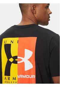 Under Armour T-Shirt EVOL Logo 1390165 Czarny Regular Fit. Kolor: czarny. Materiał: bawełna, syntetyk