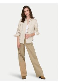 only - ONLY Koszula jeansowa Silla 15338783 Écru Slim Fit. Materiał: bawełna #2