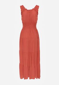 Born2be - Czerwona Sukienka Abill. Kolor: czerwony. Długość rękawa: bez rękawów. Sezon: lato. Styl: boho, wakacyjny. Długość: maxi #5