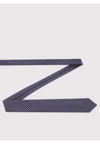 Pako Lorente - PAKO LORENTE – Granatowy krawat we wzór geometryczny. Kolor: niebieski. Materiał: poliester. Wzór: geometria #2